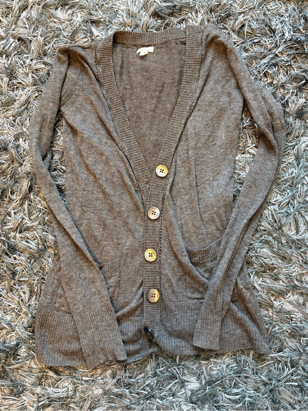 Aerie gray V-neck button-down knit cardigan
